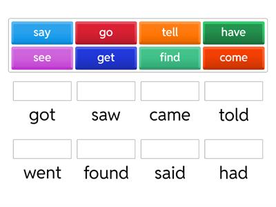 3 класс неправильные глаголы пары