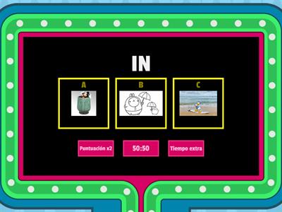 IN - ON - UNDER - NEXT TO