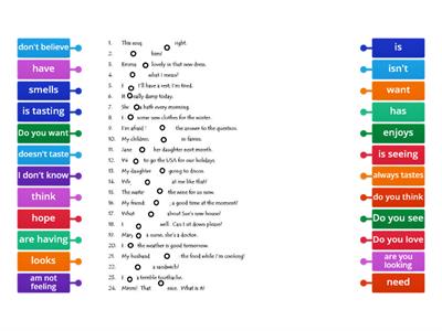 Stative verbs