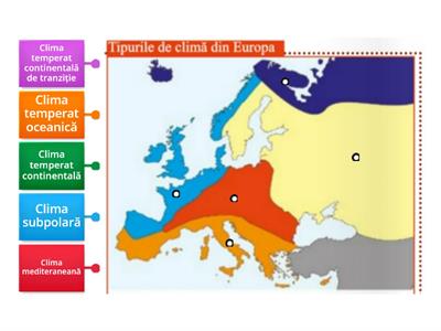 Tipurile de clima Europa - Clasa a VI-a