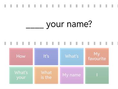 Personal questions - 1st Kids