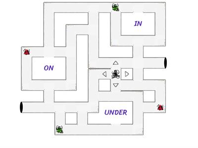 Prepositions in, on, under