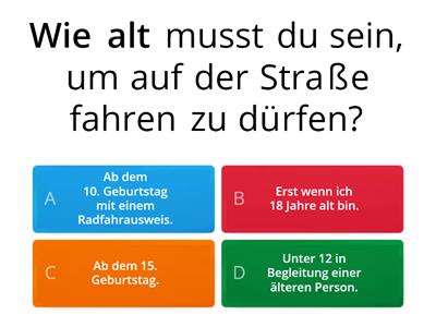 Bevor es losgeht - Quiz