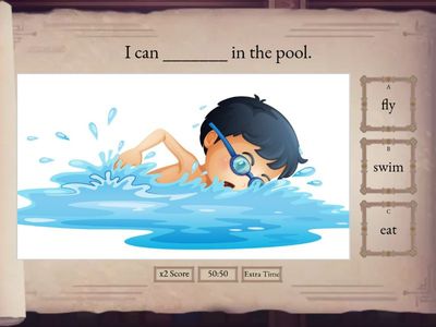 Verbs-fly,drive,eat,swim