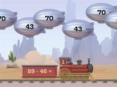 Subtract Double Digits Horizontal