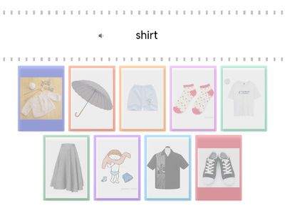 單字 衣物 2 匹配