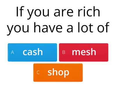 Digraph Riddles - Choose the BEST answer.