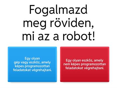 Robotika kvíz 5. osztály