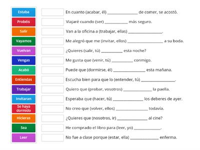 ¿Indicativo, subjuntivo o infinitivo?