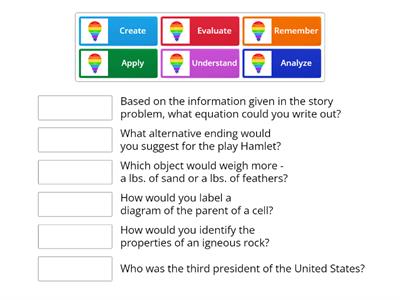 Blooms Questions 2