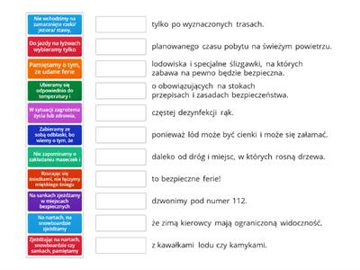 Zasady Bezpiecznego Wypoczynku w Ferie Zimowe