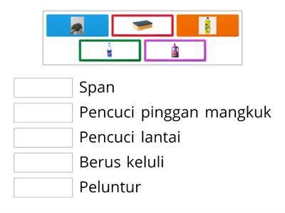 Padankan gambar agen pencuci berikut dengan namanya 