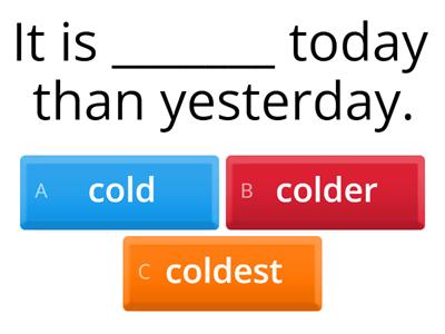 Comparative Superlative 
