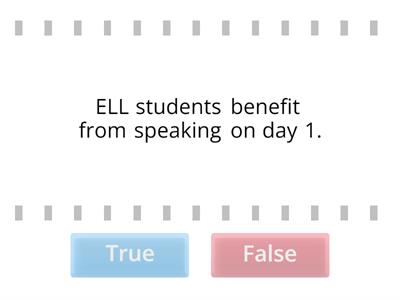 Language learning: True or False?