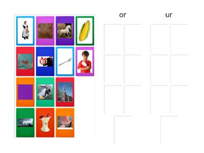 Sorting R-Controlled Vowels or and ur