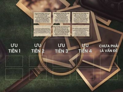 ANH/CHỊ HÃY XÁC ĐỊNH ĐÂU LÀ VẤN ĐỀ VÀ THỨ TỰ ƯU TIÊN XỬ LÝ 