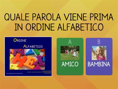 ORDINE ALFABETICO