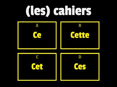 Les adjectifs démonstratifs FLE