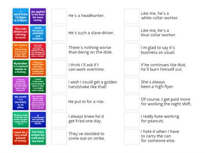  FCE Work Idioms (Match Up)