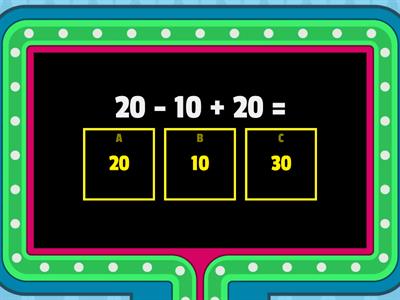 Calculo mental: Operaciones combinadas