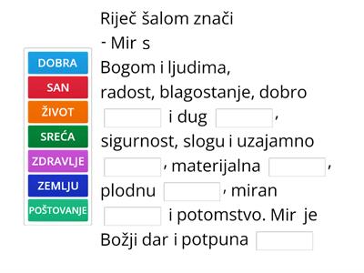 ŠALOM - MIR