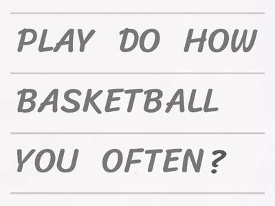 Present simple - interrogative form