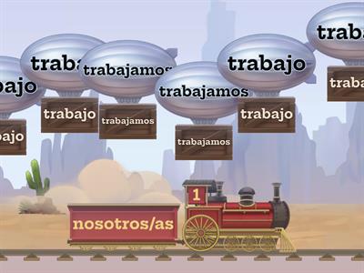 Conjugación del verbo "trabajar" en presente de indicativo I