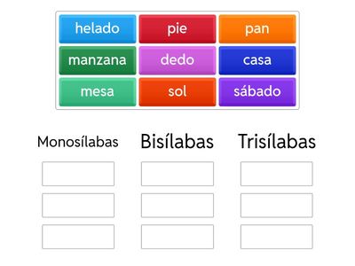 Clasificación de palabras