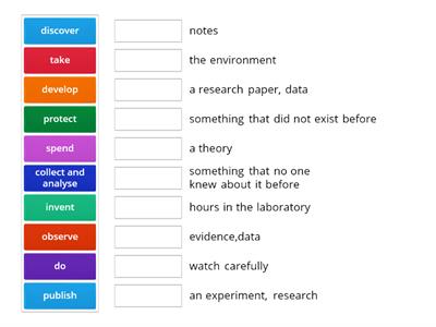 Collocations Science Focus 2 Unit 2