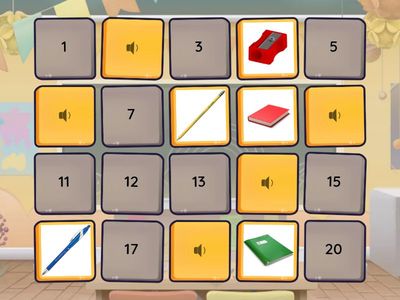 School objects: listen and match 