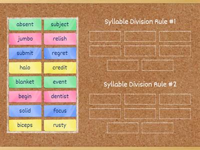 Barton: Syllable Division 1 or 2