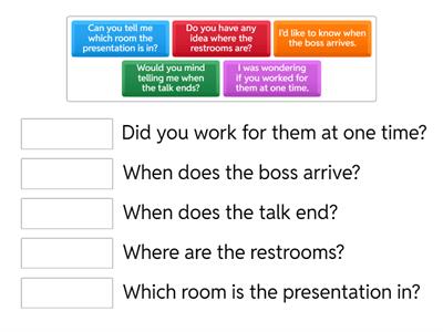 Indirect vs direct questions