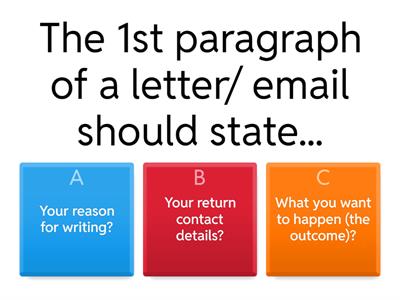 Letter/ Email writing comparison 