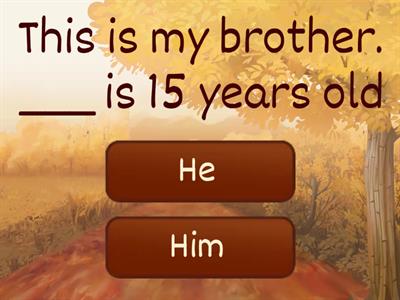 Subject vs object pronouns 