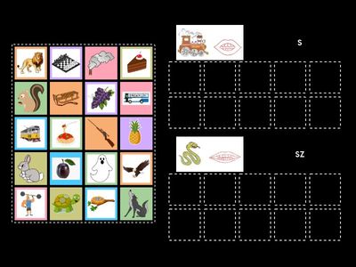 s-sz szavakban - csoportosítás