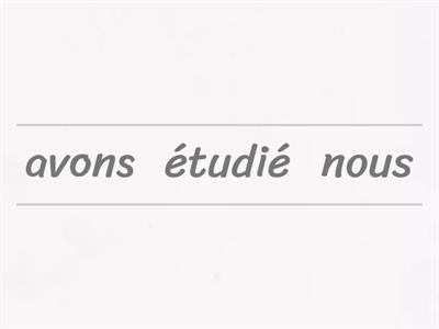 Passé Composé (con l'ausiliare "avoir") 