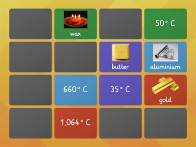 Melting and Freezing points matching game