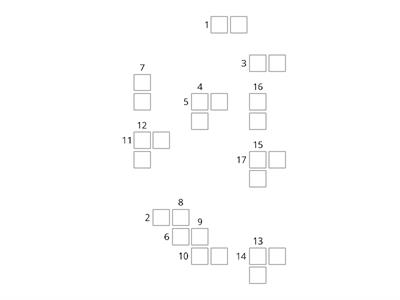 Crossword #2หมวดตัว B-E    2  ตัวอักษร (SP. 15/09/22)