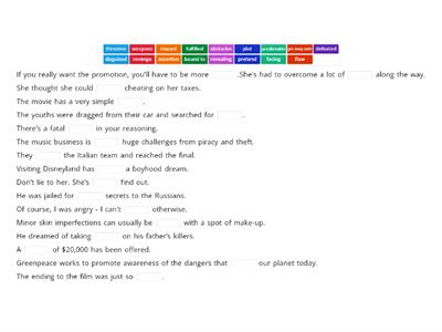 Telling tales collocations - gap fill