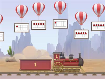 Balloon pop match tens frames to numbers