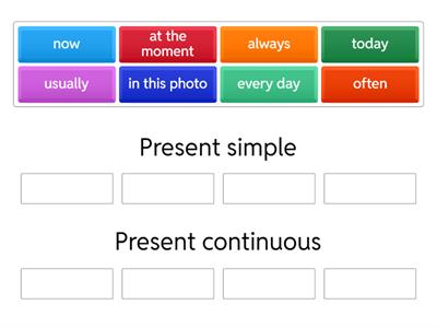Present simple vs. present continuous