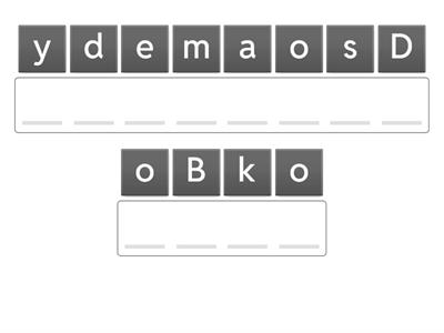 1st Semester Review Anagrams