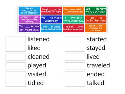 REGULAR VERBS (PAST SIMPLE)