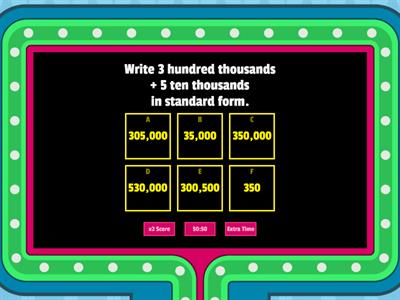 Expanded notation to standard form