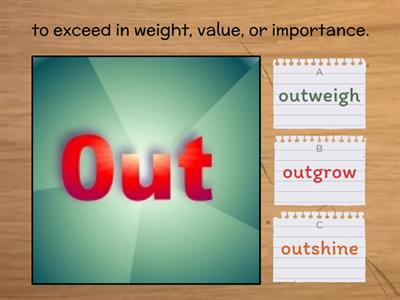 Compound nouns with 'OUT'