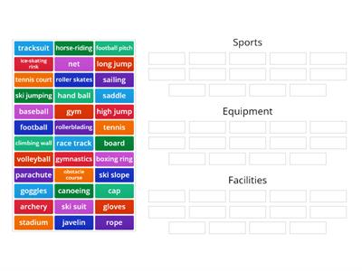 Sports / equipment / facilities