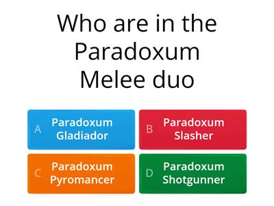 Paradoxum Team Quiz!