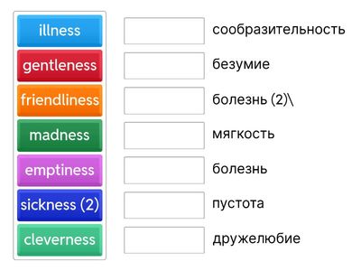 ОГЭ существительные на -ness