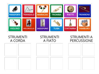 STRUMENTI MUSICALI: CLASSIFICAZIONE 