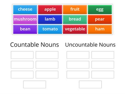Countable and Uncountable Nouns (Food)
